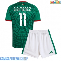 Camisa de time de futebol México Santiago Gimenez #11 Replicas 1º Equipamento Infantil Mundo 2026 Manga Curta (+ Calças curtas)